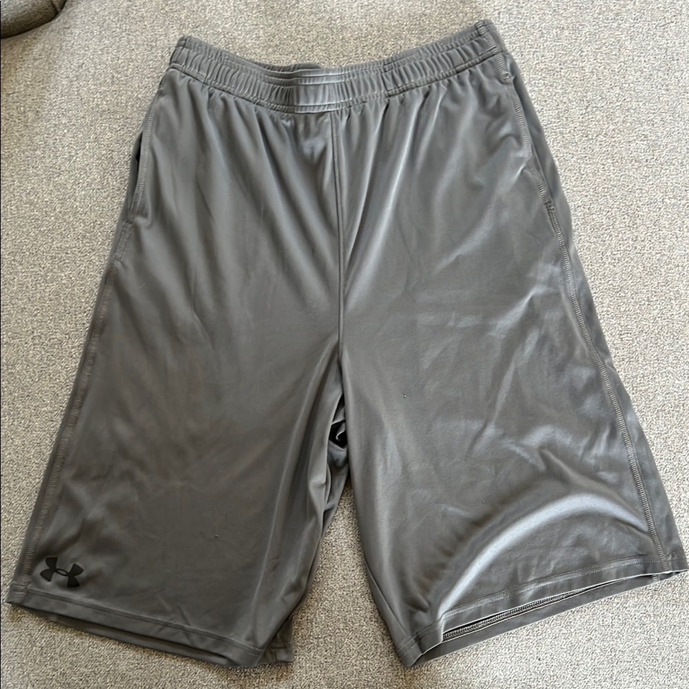 Under Armour Gray Athletic Shorts Moisture-Wicking Performance